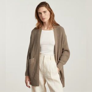 Everlane The Oversized Cotton Ribbed
Cardigan in Clay Sz XL